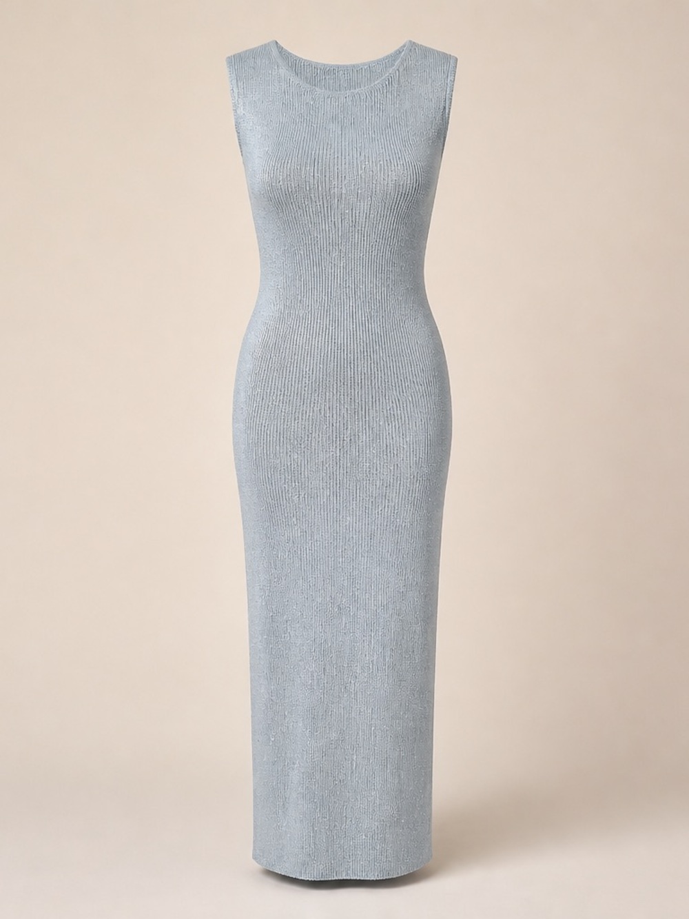 bebe Light Blue Sleeveless crochet Maxi Dress